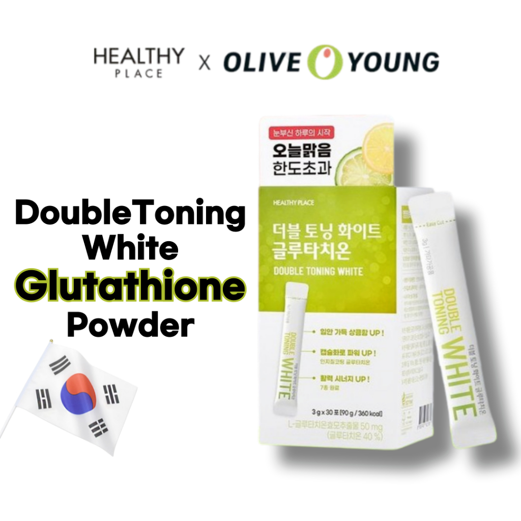 Healthy Place Double Toning White Glutathione Powder 3g x 30P รสมะนาวมะนาว