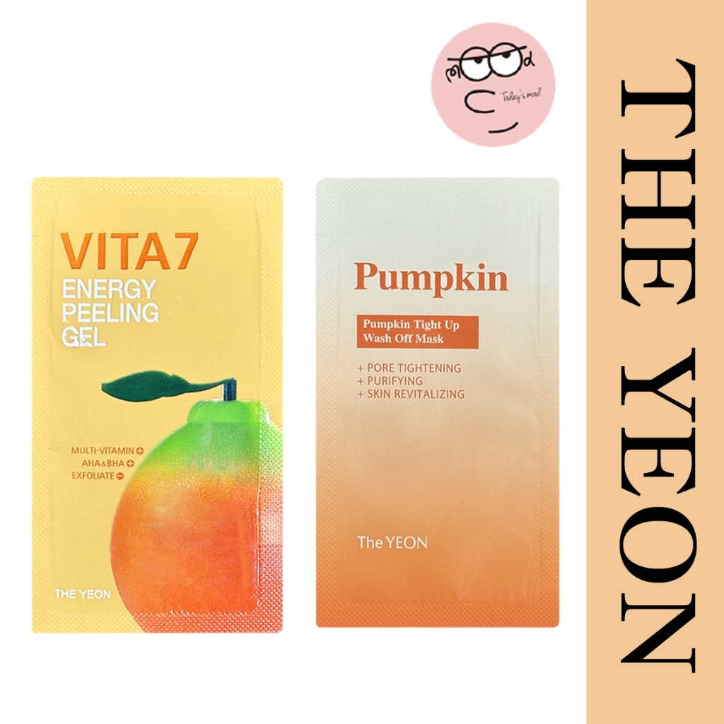 [The Yeon] Vita7 Energy Peeling Gel | Pumkin Tight Up Wash Off Mask 2.5g | กระชับรูขุมขน Purifying Skin Revitalizing Exfoliate AHA BHA