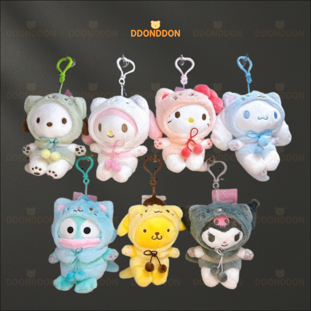 นำเข้าจากเกาหลี Sanrio ซานริโอ Cat พวงกุญแจตุ๊กตาแมว 8cm / 13cm