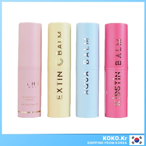 Kahi Multi Balm Collection (บาล์มเด้ง หลายชิ้น, บาล์มอควา, บาล์ม Extin C, อายบาล์ม, บาล์ม Kisstin สีชมพู, ไฮไลท์เตอร์) พร้อมของแถม