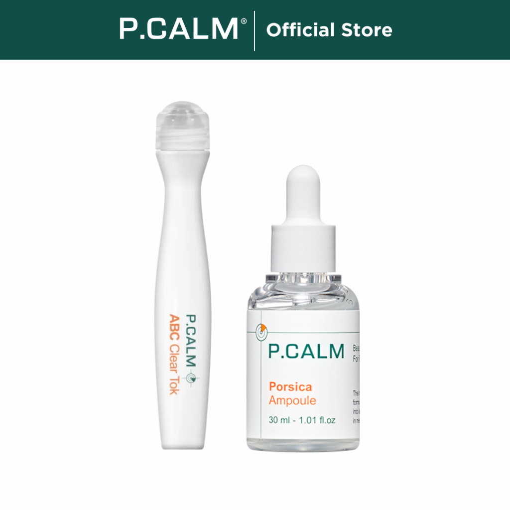 [P.CALM] Abc Clear Tok Roller Acne + Ampoule SET กำจัดสิว