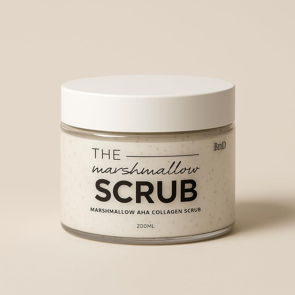 BnD มาร์ชเมลโล่สครับ AHA คอลลาเจน ขัดผิวอ่อนโยน ผิวกระจ่างใส ฟื้นฟูผิว 200 กรัม