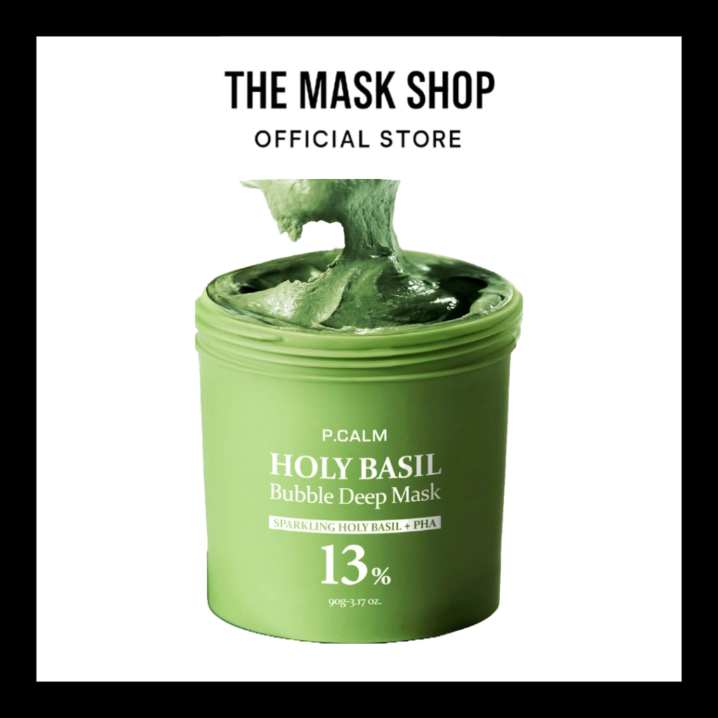 [P.CALM] Holy Basil Bubble Deep Mask – Holy Basil & Carbonated Water for Cleanser Pores & Blackheads