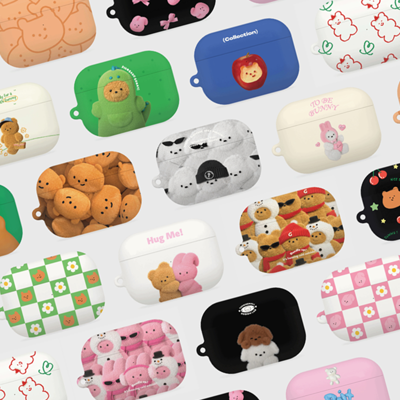 เข้ากันได้กับ AirPods 4 / 3 / 2 / 1 / pro / pro2 Case Hard Protective Slim Cute Design Animals