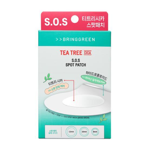 Bringgreen Tea Tree CICA SOS Spot Patch 75+25ea (12mm x 20ea + 10mm x 48ea + 8mm x 32ea)