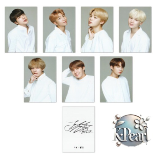 Bts ชุดโฟโต้การ์ดพร้อมลายเซ็น - สมาชิกดั้งเดิม 7 เล่ม (ฉบับดํา/ขาว)