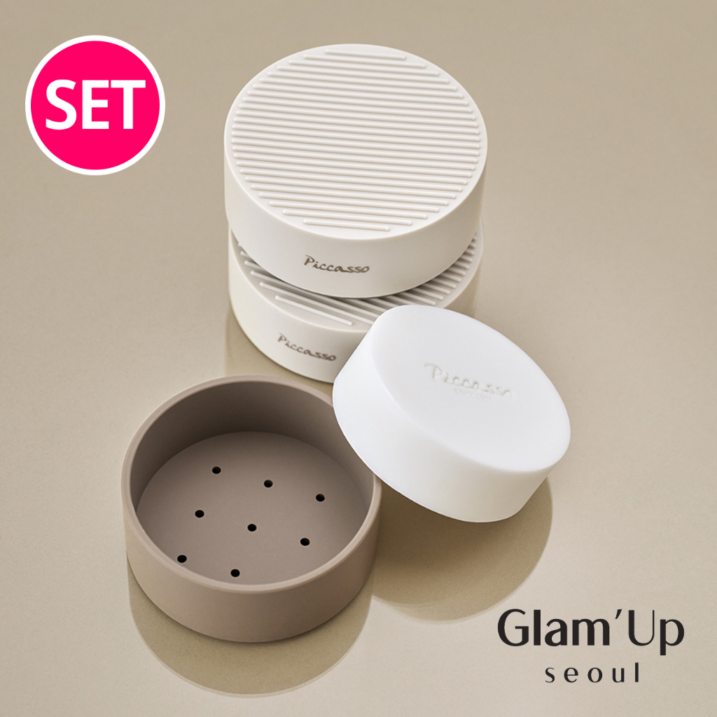 [Piccasso] (Set) Brush Cleansing Soap & Case Premium Makeup Tool Cleanser Picasso Korea
