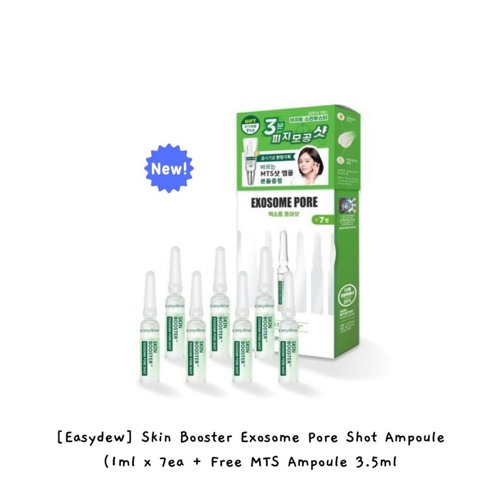 [Easydew] Skin Booster Exosome Pore Shot Ampoule (1ml x 7ea + ฟรี MTS Ampoule 3.5ml) / k-beauty