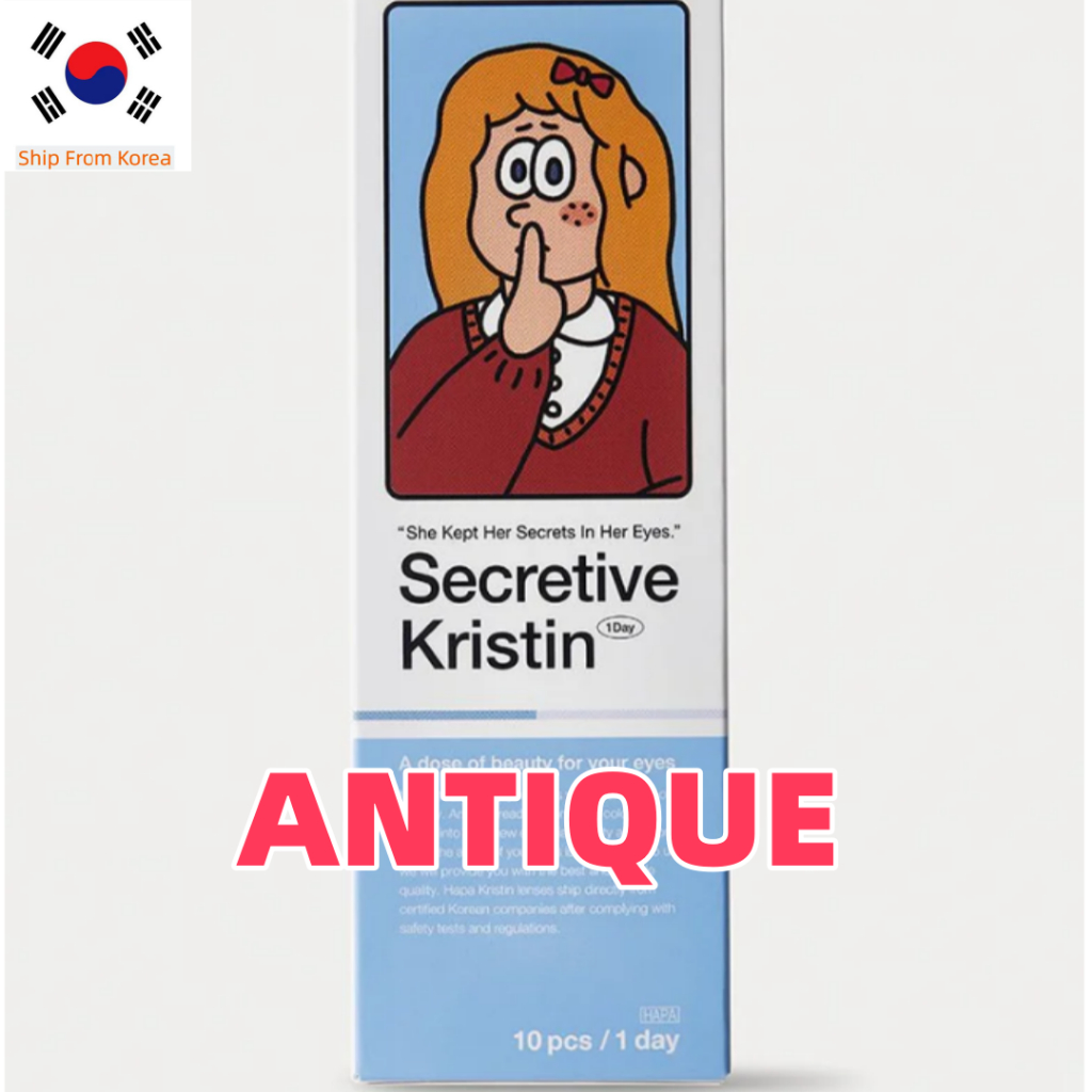 Hapa Kristin Secretive Kristin 1Day - คอนแทคเลนส์ Antique Brown 10P เลนส์เกาหลี เลนส์