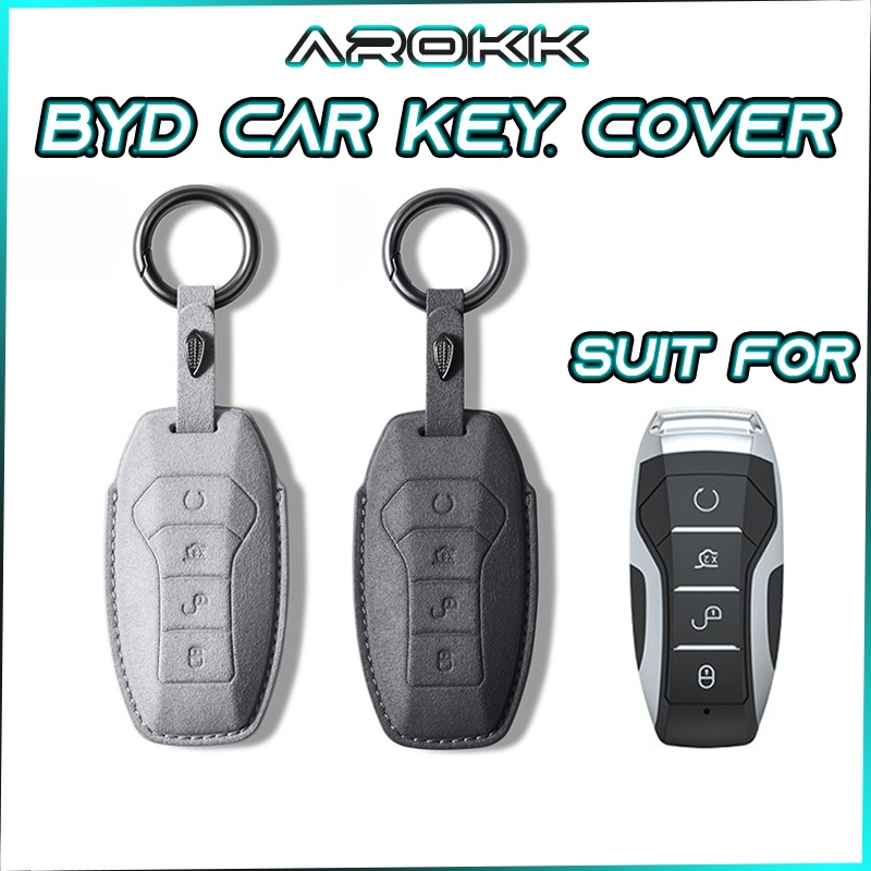 SG丨Leather BYD Key Cover พวงกุญแจพวงกุญแจสําหรับ BYD