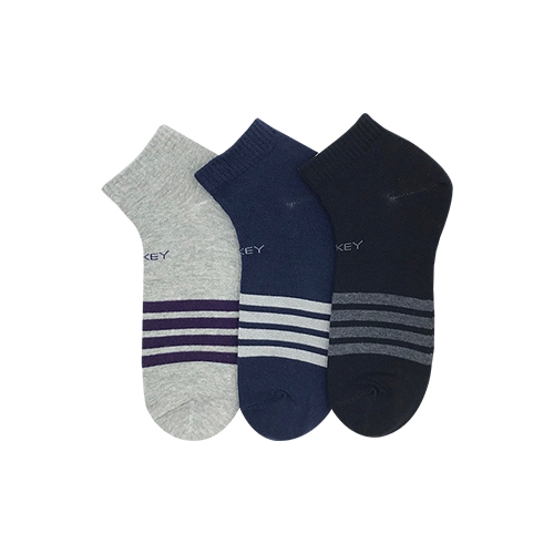 Jockey 3 คู่ถุงเท้าข้อเท้าผู้ชายผ้าฝ้าย JMS639269