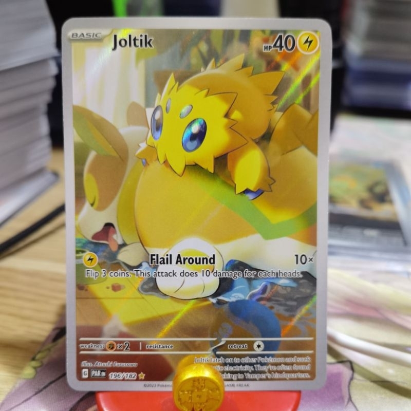 Joltik - 196/182 - ภาพประกอบ Scarlet & Violet: Paradox Rift Singles Pokemon TCG Trading Card Game