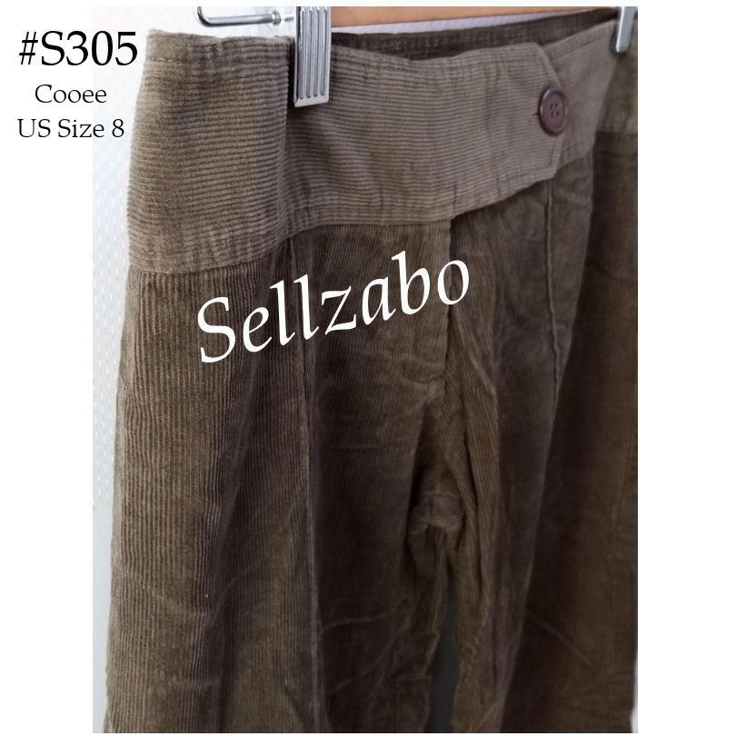 S305 LADIES BROWN CROPPED PANTS US SIZE 8 VIU