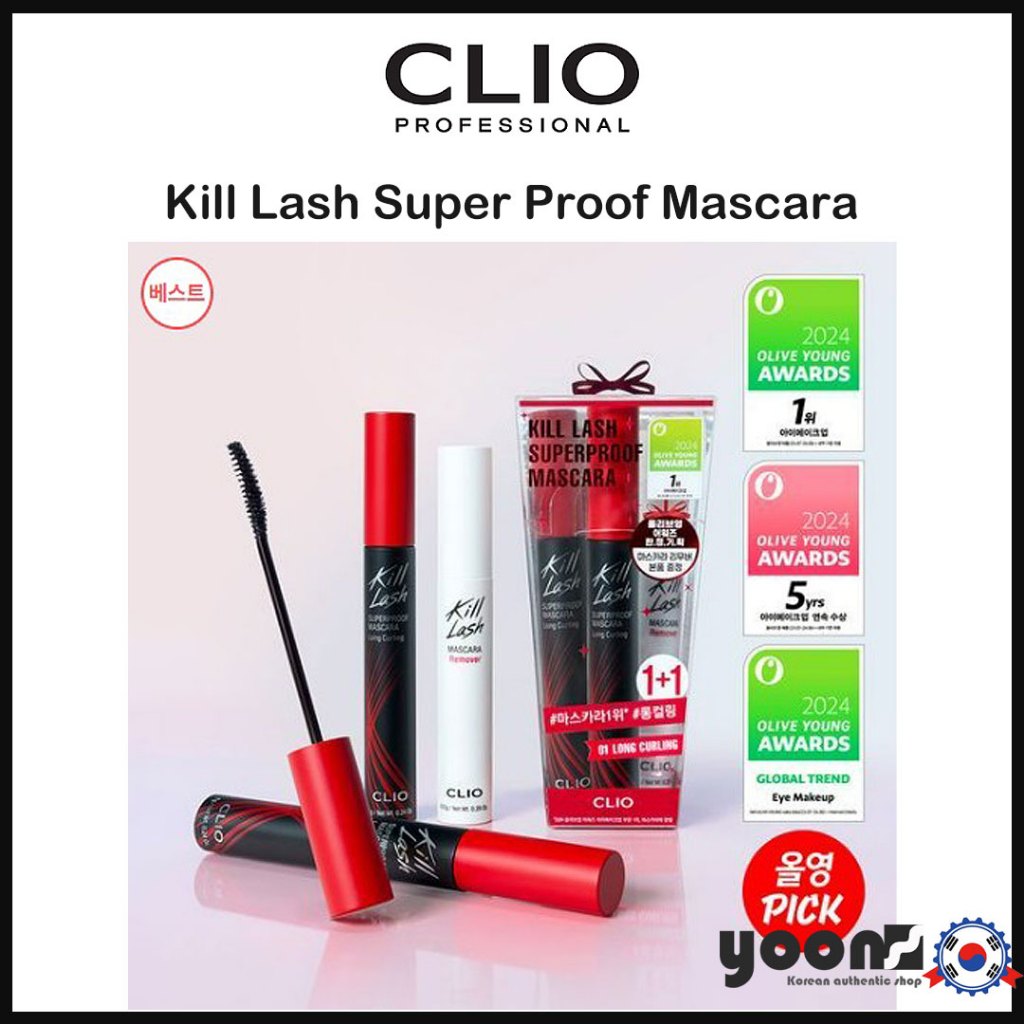 [Clio] Kill Lash Super Proof Mascara 1+1 (+remover)_จากเกาหลี