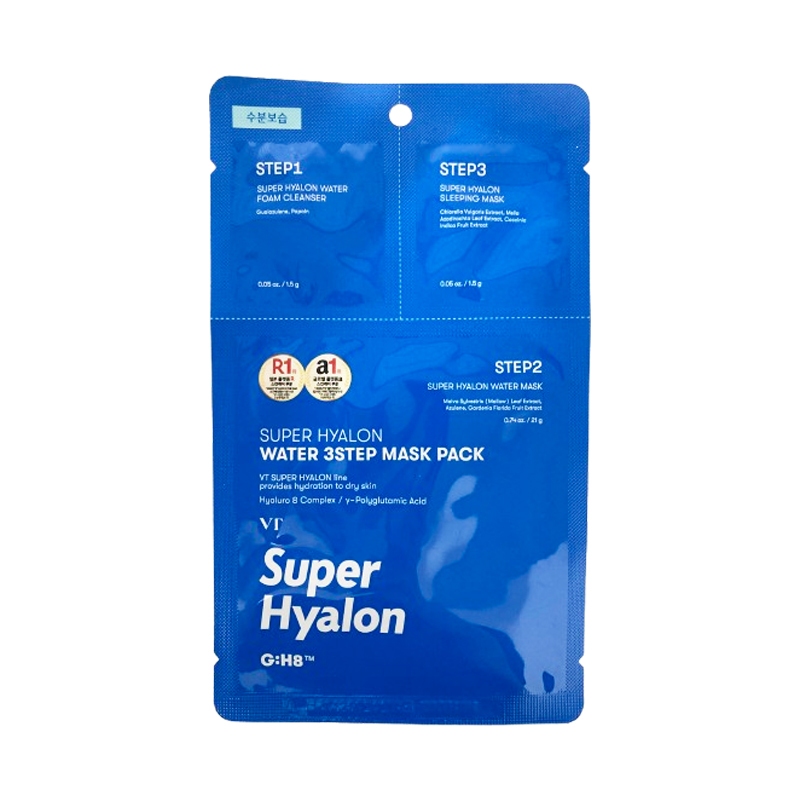 Vt COSMETICS SUPER HYALON WATER 3STEP MASK PACK