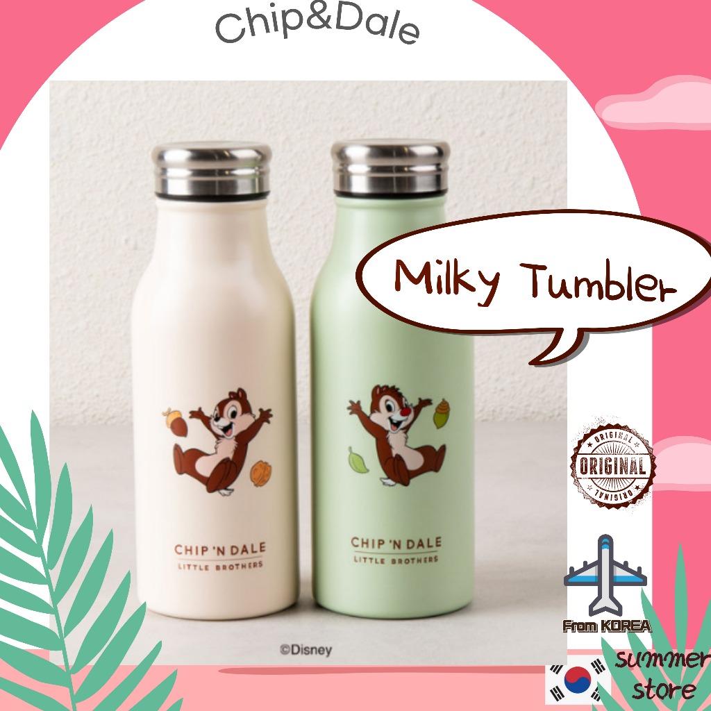 Disney Chip&Dale,Chip and Dale,Chip n Dale แก้วน้ําสแตนเลส Cooling tumbler ขวดน้ํา Disney cafe tumbl