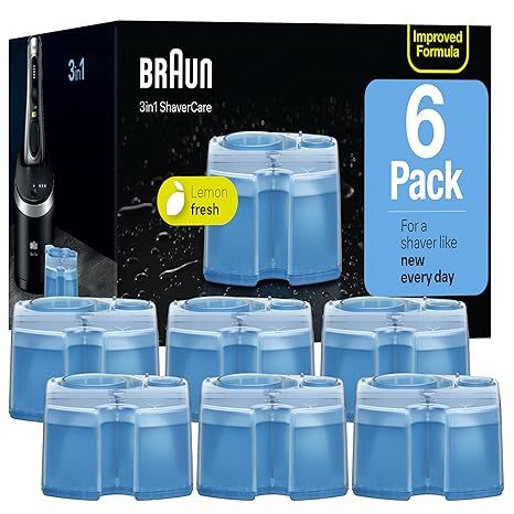 BRAUN Clean & Renew Refill Cartridges CCR Replacement Shaver Cleaner Solution จากเกาหลี