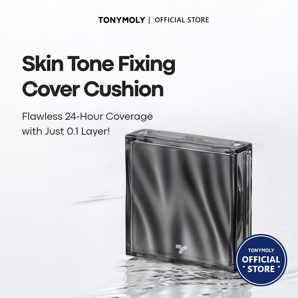 TONYMOLY Skin Tone Fixing Cover Foundation Cushion 13g SPF40 PA++ รวมรีฟิล Semi Matte Long Lasting