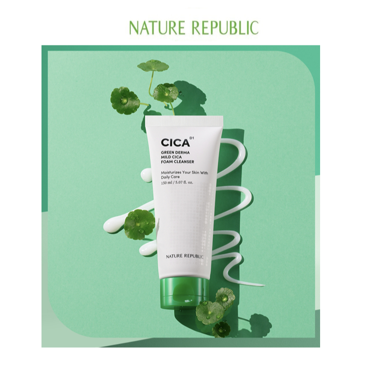 [NATURE Republic ] GREEN DERMA MILD CICA FOAM CLEANSER