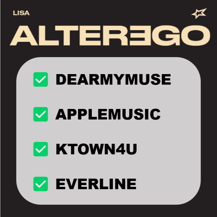 LISA POB PRE-ORDER BENEFIT SET ALTEREGO PHOTOCARD