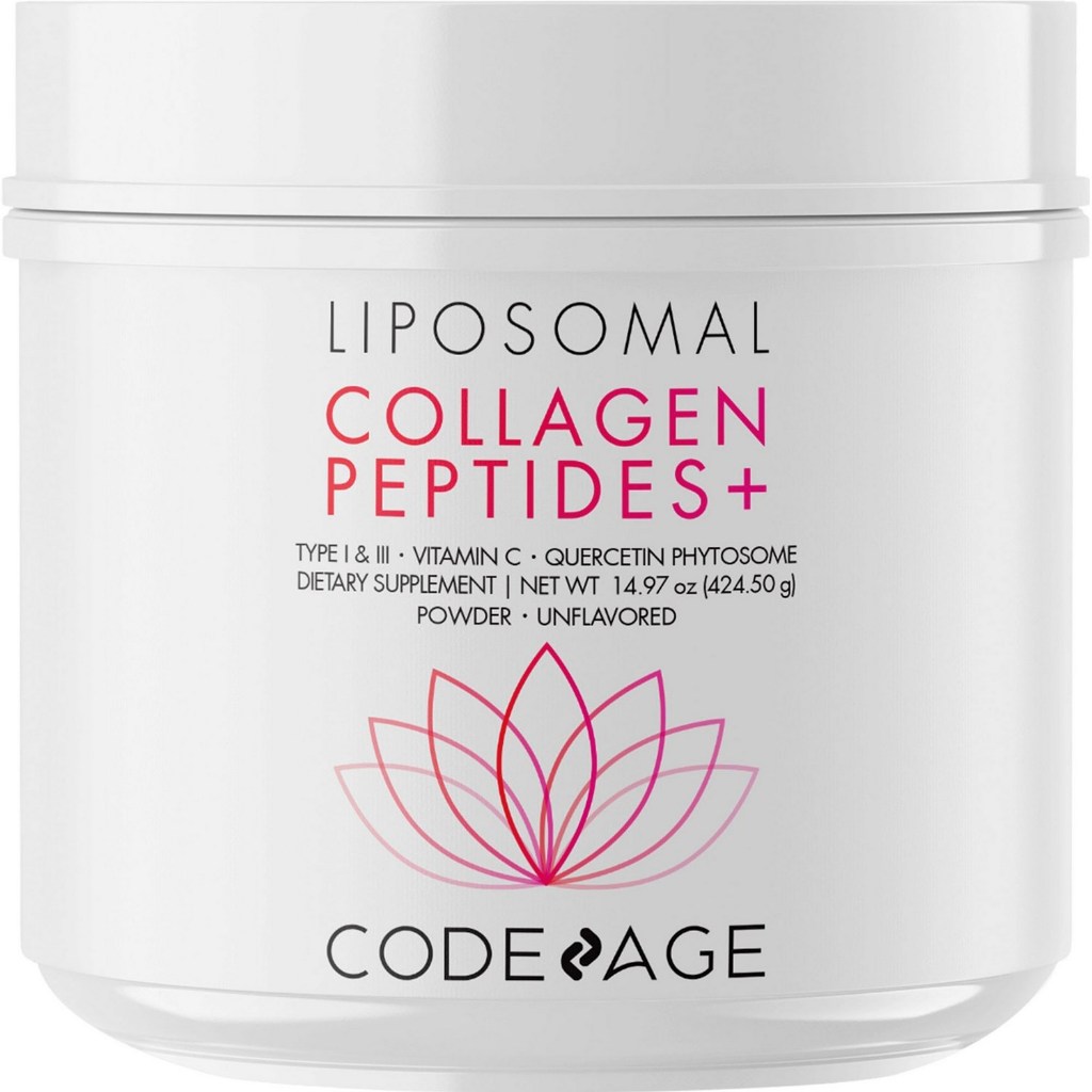 Codeage Liposomal Collagen Peptides + Vitamin C Quercetin Phytosome Unflavoured Powder 424.5g Made i