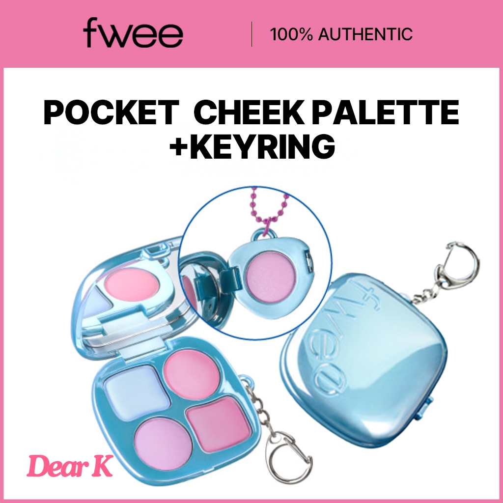 (เลือกพวงกุญแจ)[FWEE] Pocket Cheek Palette พร้อมพวงกุญแจ