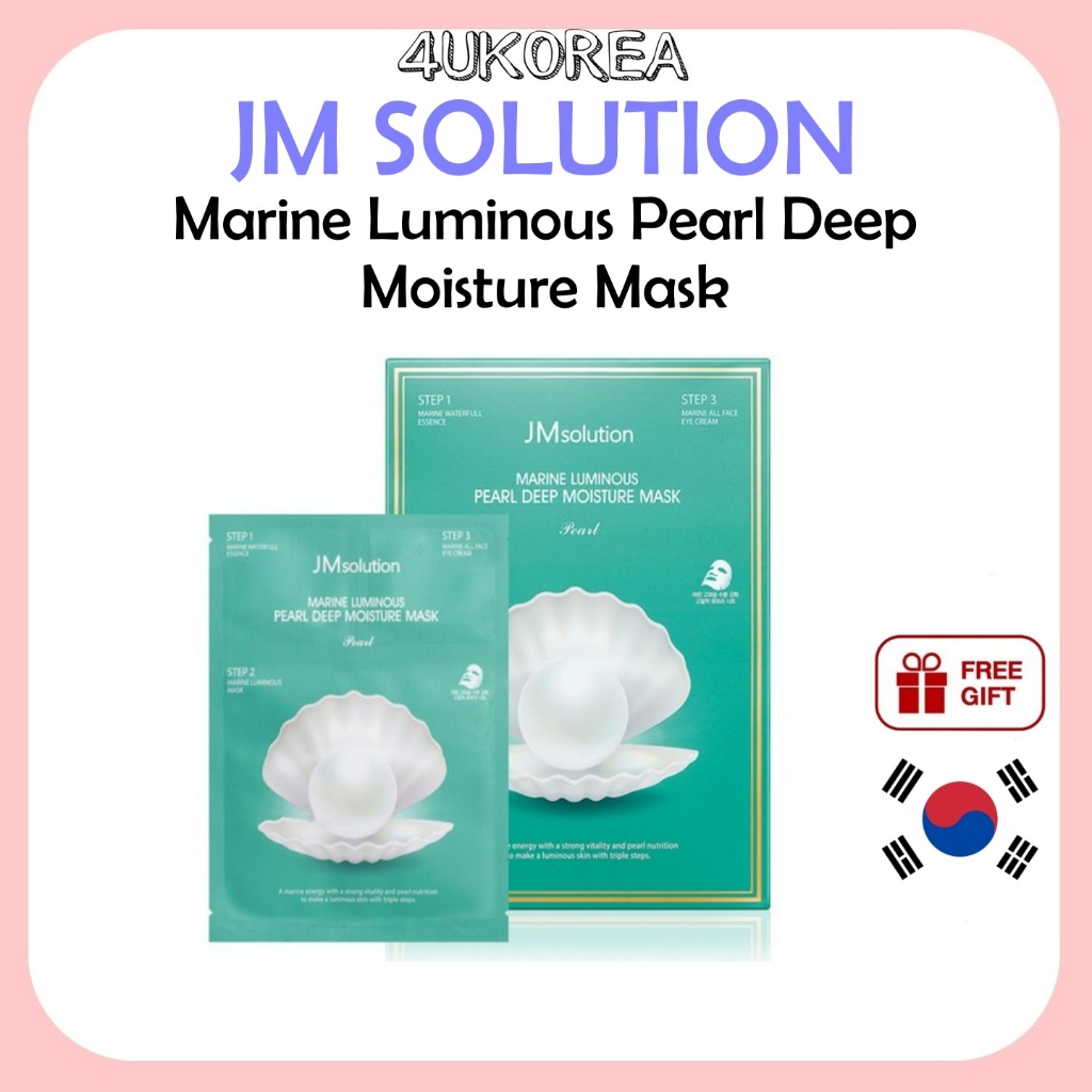 JM SOLUTION Marine Luminous Pearl Deep Moisture Mask – 10 Sheets / K-BEAUTY