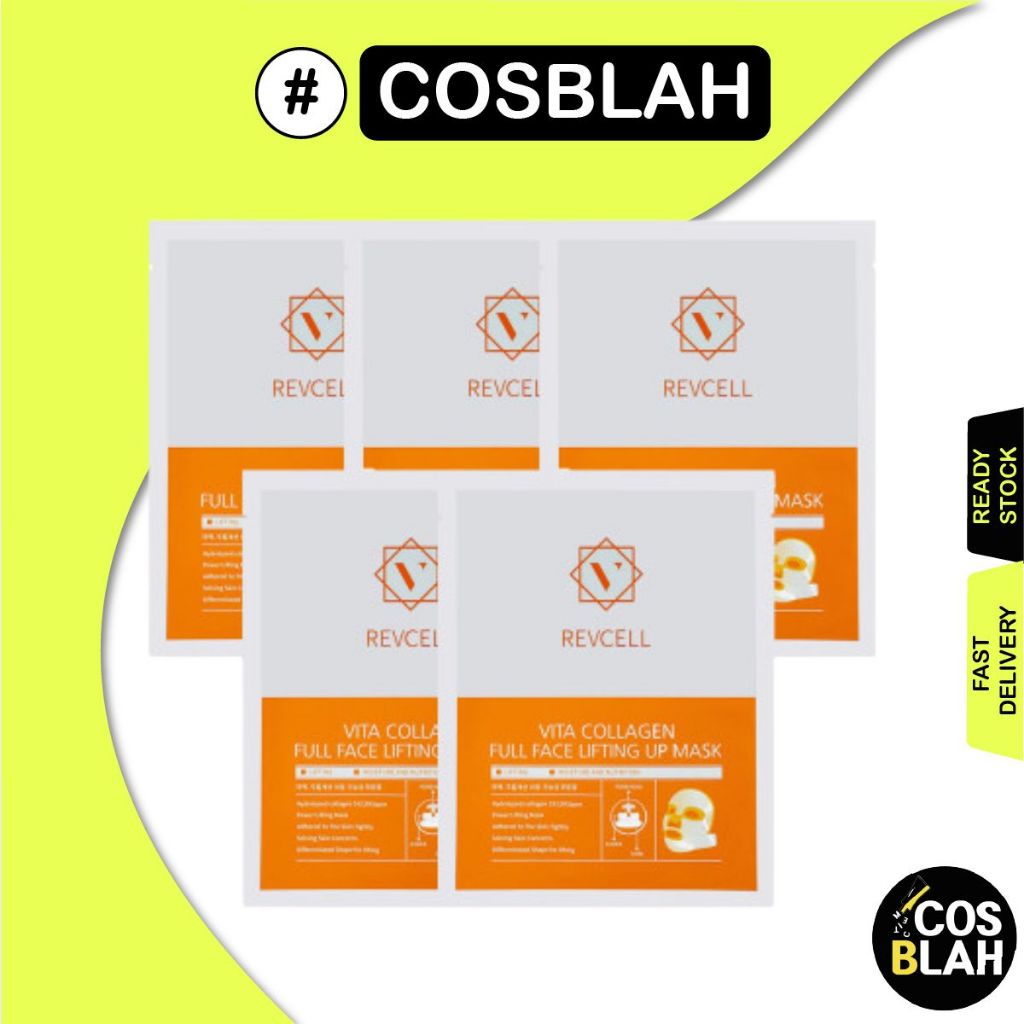 Revcell Vita Collagen Full Face Lifting Up Mask (1ea / 5ea)