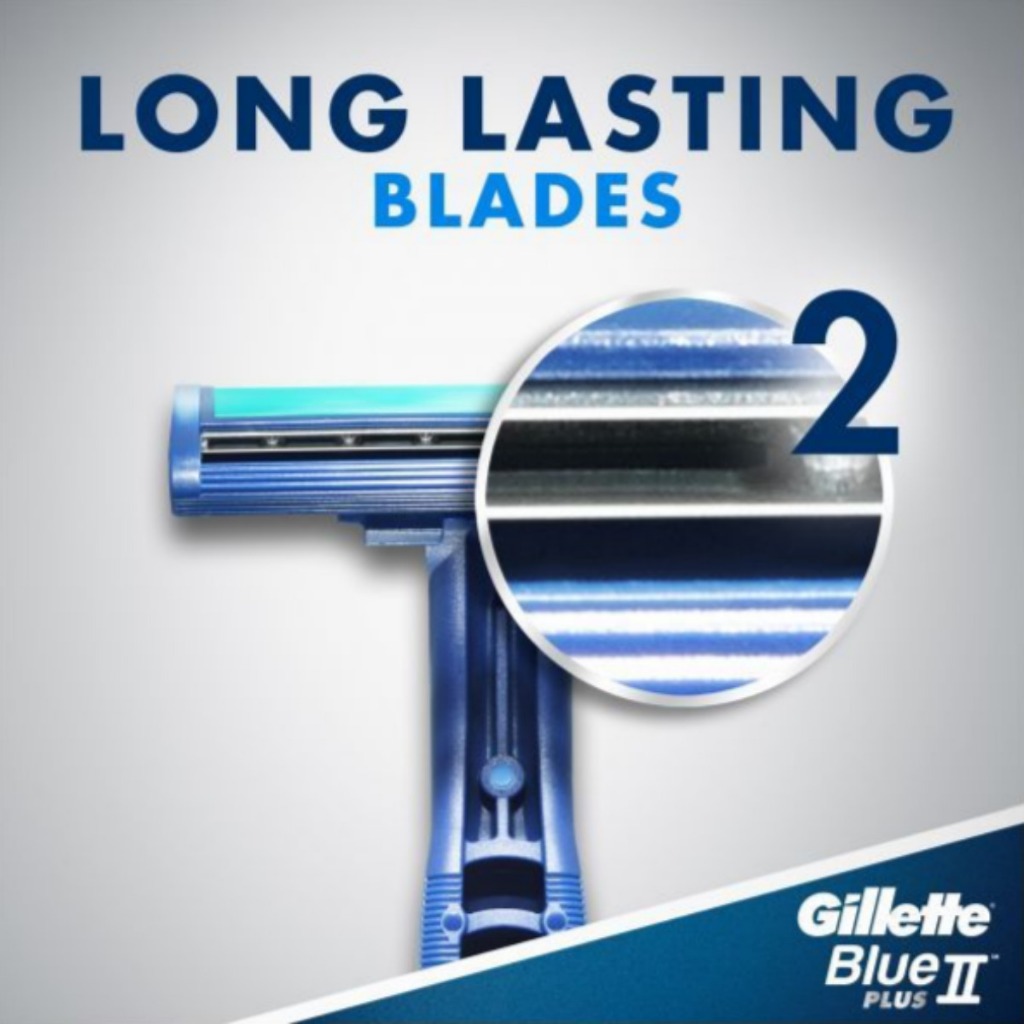 เครื่องโกนหนวด GILLETTE Blue II PLUS 11 ชิ้น/แพ็คมีดโกนแบบใช้ซ้ําได้แบบใช้แล้วทิ้ง / จากโซล, เกาหลี ราคา ถูกที่สุด ดีลบีเคเค แกลเลอรีภาพที่ 4