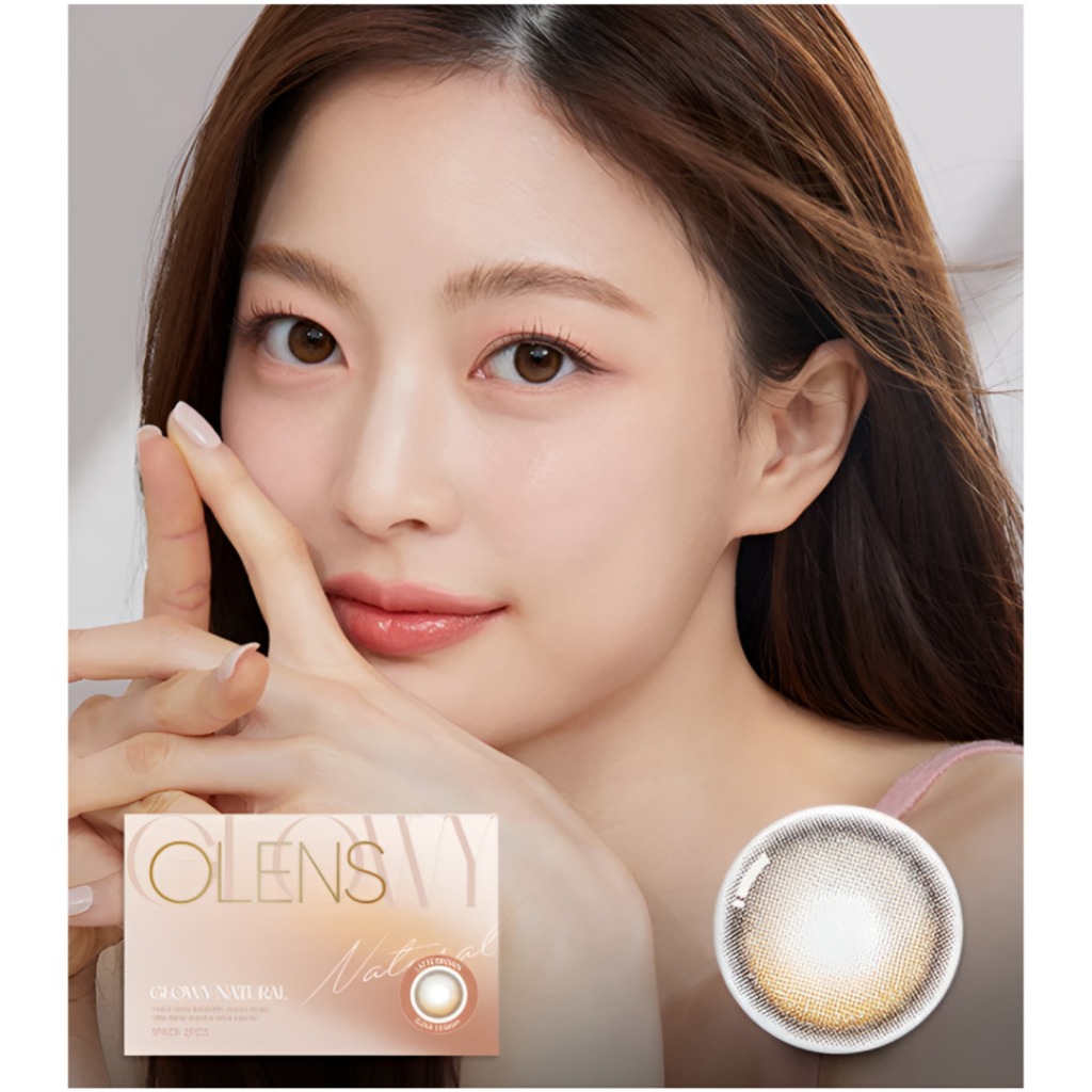 OLENS GLOWY NATURAL Latte Brown Month – 1 สี  | รายเดือน GLOWY NATURAL Latte สีน้ําตาลคอนแทคเลนส์ K-