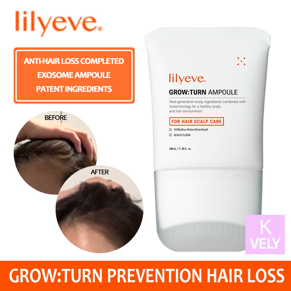 Lilyeve Grow:turn Prevention Hair Loss ampoule, Hair Growth, Anti Hair Loss 100ml / ซื้อ 4 ชิ้นขึ้นไป + รับฟรี ampoule 30ml