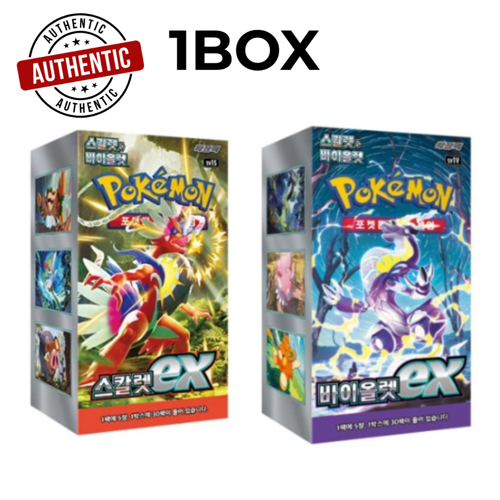 [โปเกมอน] การ์ด "Scarlet" & "Violet" Enhanced Booster Korean 1 BOX (30 ซอง) sv1S / sv1V
