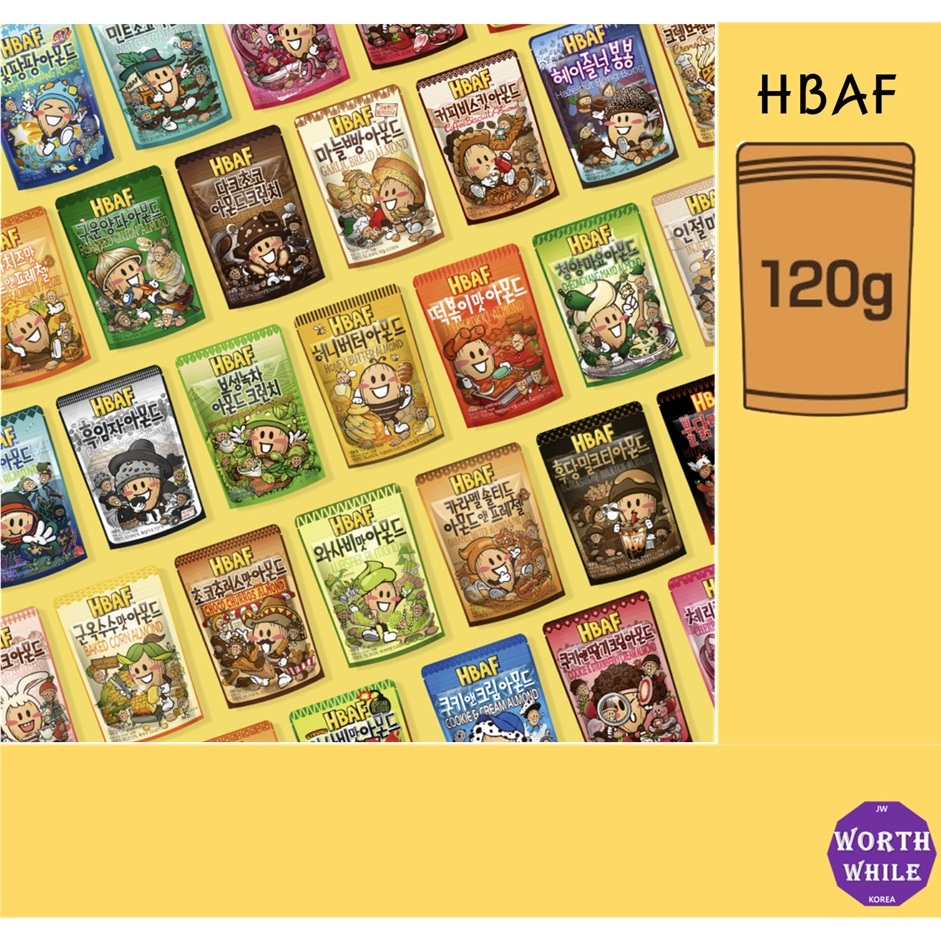HBAF, ฮันนี่บัตเตอร์อัลมอนด์ +22 รส /ราคาต่ําสุด 100g~130g /ของที่ระลึกจากประเทศเกาหลี