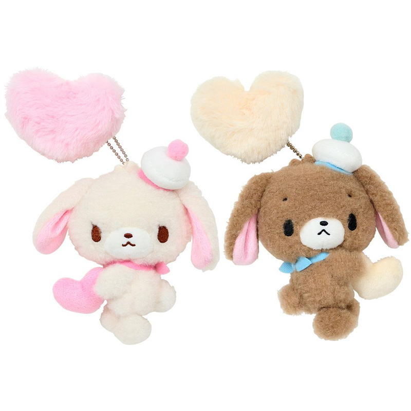 พร้อมส่ง / Sanrio Character Heisei Debut Fluffy Heart Design Sugar Bunnies Mini Mascot Plush Doll Ke