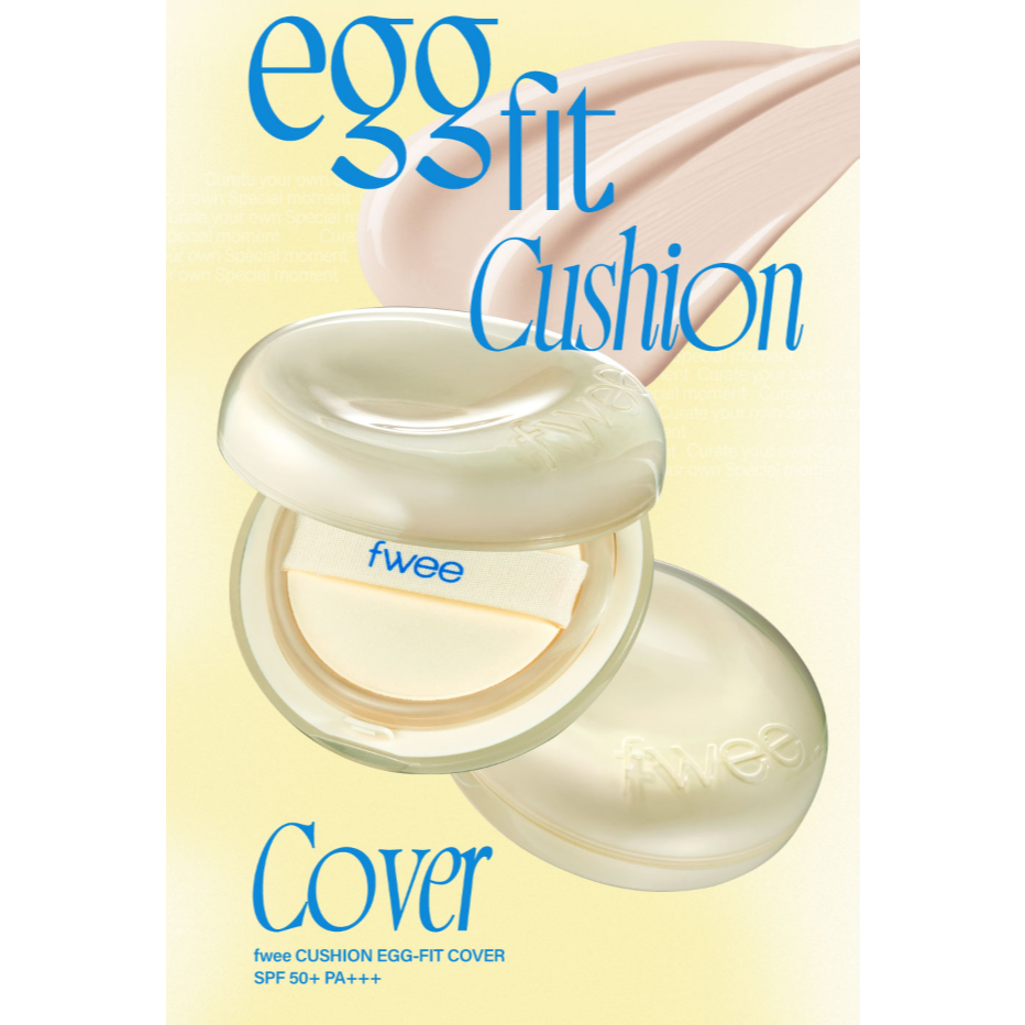Fwee Cushion Egg-Fit Cover 13g, Flawless, Semi-Gloss Finish That Lasts All Day