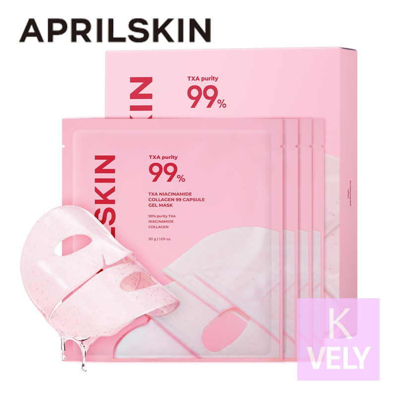 APRILSKIN TXA Collagen 99 Capsule Gel Mask 1BOX (4EA) / Brightening Tranexamic Acid Mask