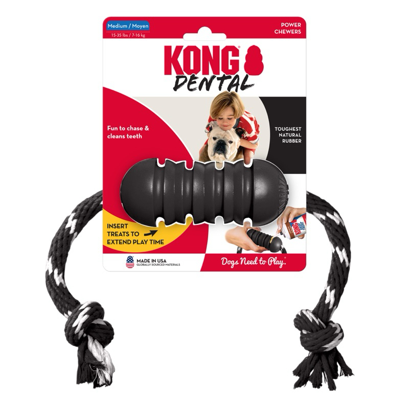 Kong Extreme Dental พร้อมเชือก (ขนาดกลาง)