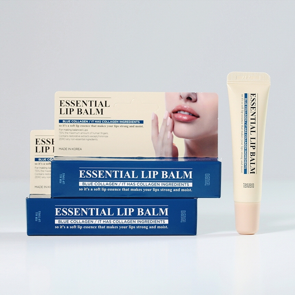 [K-Beauty] Tenzero Essential Lip Balm Blue Collagen 9g