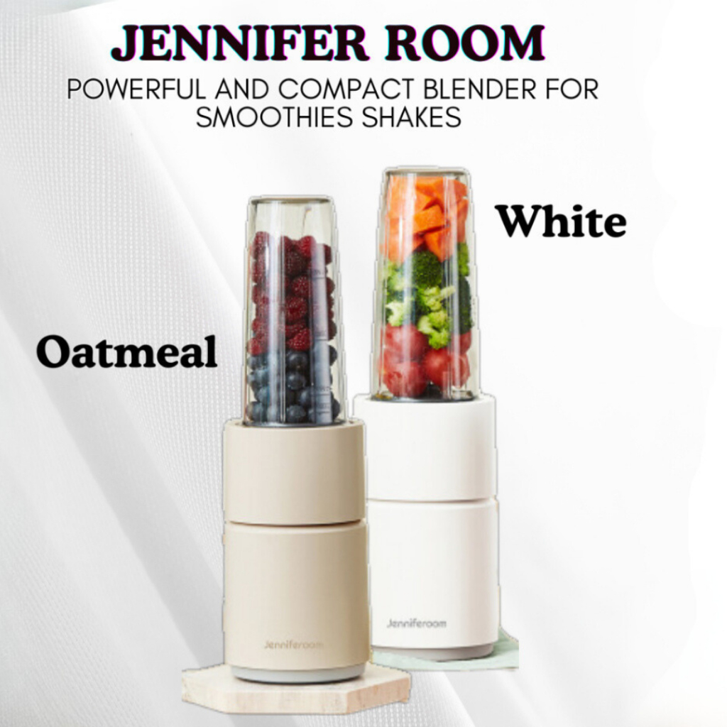 เครื่องปั่น Jennifer Room Work it มี 2 แบบ เครื่องปั่นทรงพลังและกะทัดรัดสําหรับสมูทตี้เชค (ข้าวโอ๊ต) | ขาว)