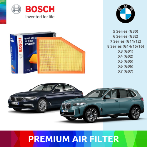 Bosch กรองอากาศสําหรับ BMW 5 6 7 8 Series X3 X4 X5 X6 X7 G30 G32 G11 G01 G02 G05 G06 G07