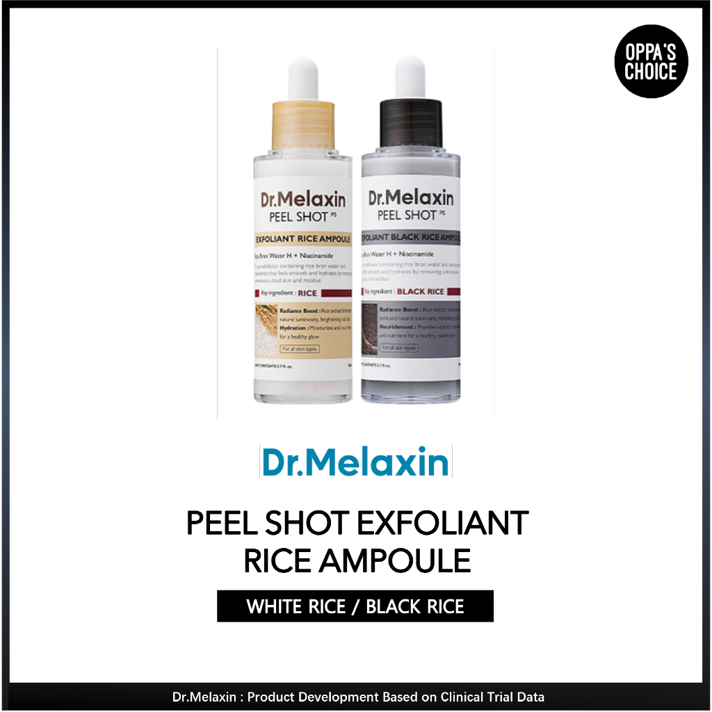 Dr.melaxin PEEL SHOT GLOW EXFOLIANT RICE AMPOULE (ข้าวขาว/ข้าวดํา)