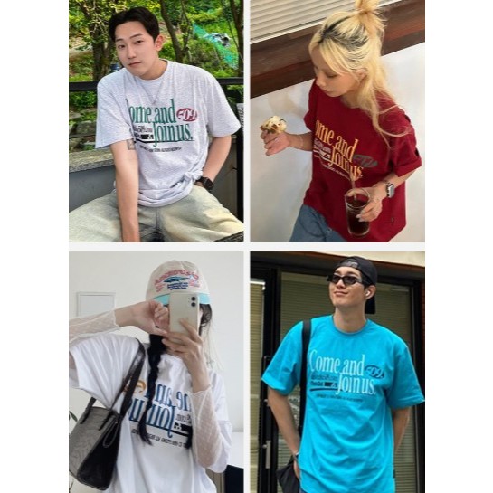 เสื้อยืด Oddstudio Come and Join Us Graphic Overfit จัดส่งจากเกาหลี