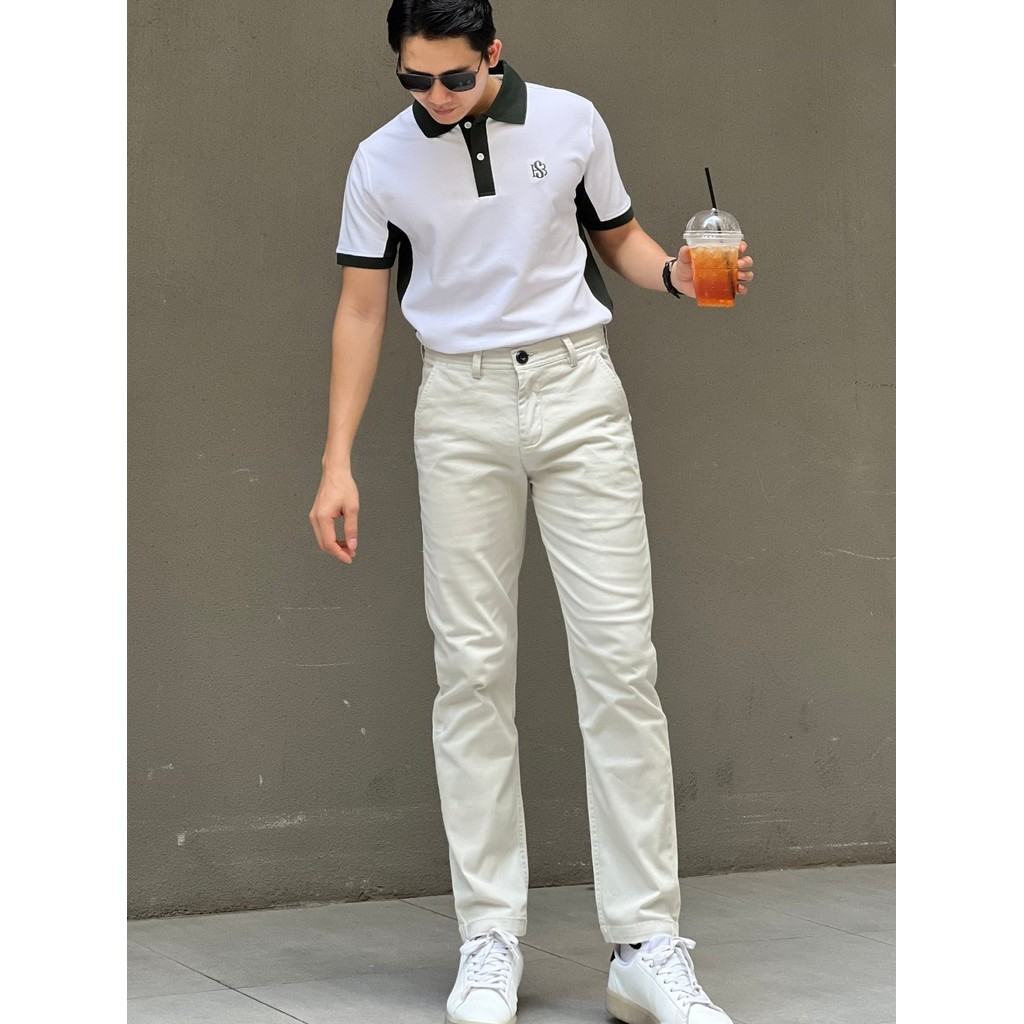 DJ CCK กางเกงสีกากี ผ้าคอตตอนยืด ผ้าแท้ คุณภาพสูง หรูหราและอ่อนเยาว์