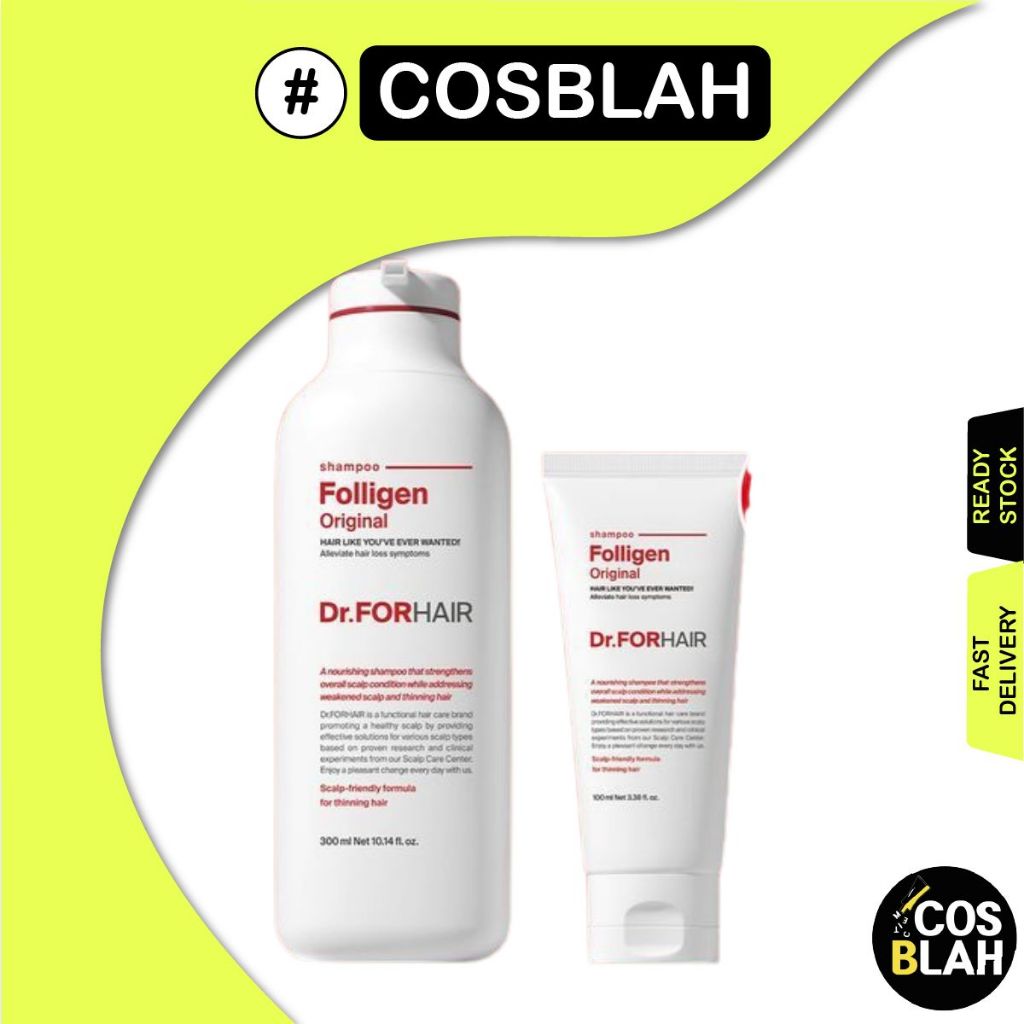 DR.FORHAIR FOLINGEN Original Shampoo 300ml+100ml / Tonic 120ml(ไม่มีกล่อง)