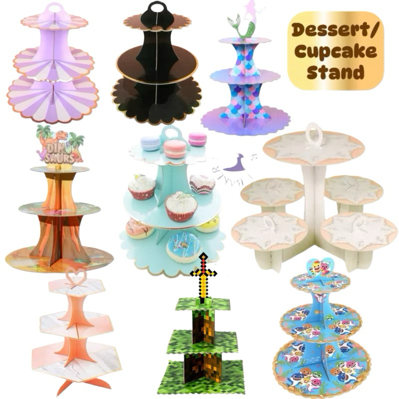 [LIL BAKER] TIERED CAKE CUPCAKE DESSERT STAND HIGH TEA CAKE DISPLAY STAND