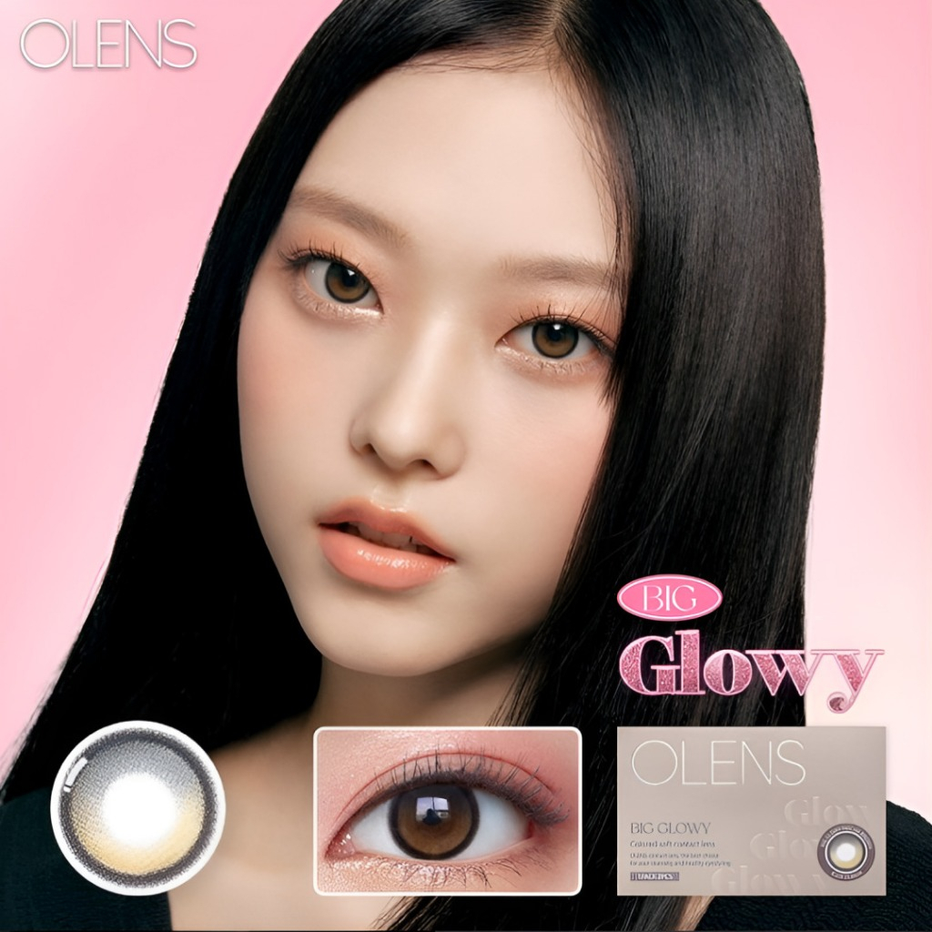 OLENS BIG GLOWY Mocha Brown Month – 1 สี  | รายเดือน BIG GLOWY Mocha Brown คอนแทคเลนส์สี K-Beauty 2p