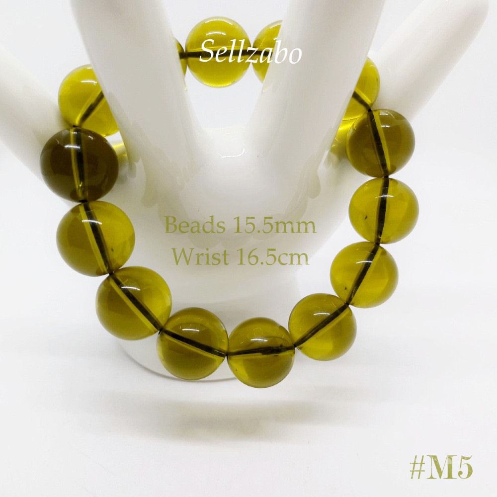 K5 สีเขียวลูกปัดขนาดใหญ่สร้อยข้อมือ 15.5 มม.สวมใส่ข้อมืออุปกรณ์เสริมคุณภาพสูงคุณภาพสูงคุณภาพสูง Mens