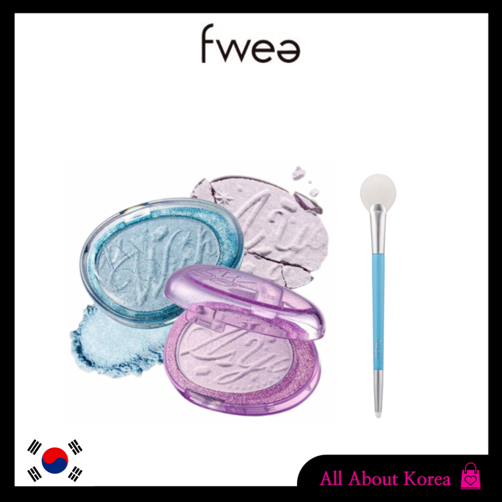 [FWEE]Glitz Stone Highlighter 12colors& Featherlike Dual Highlighter Brush, Glitz Stone Highlighter 12 สี & Featherlike Dual Highlighter Brush