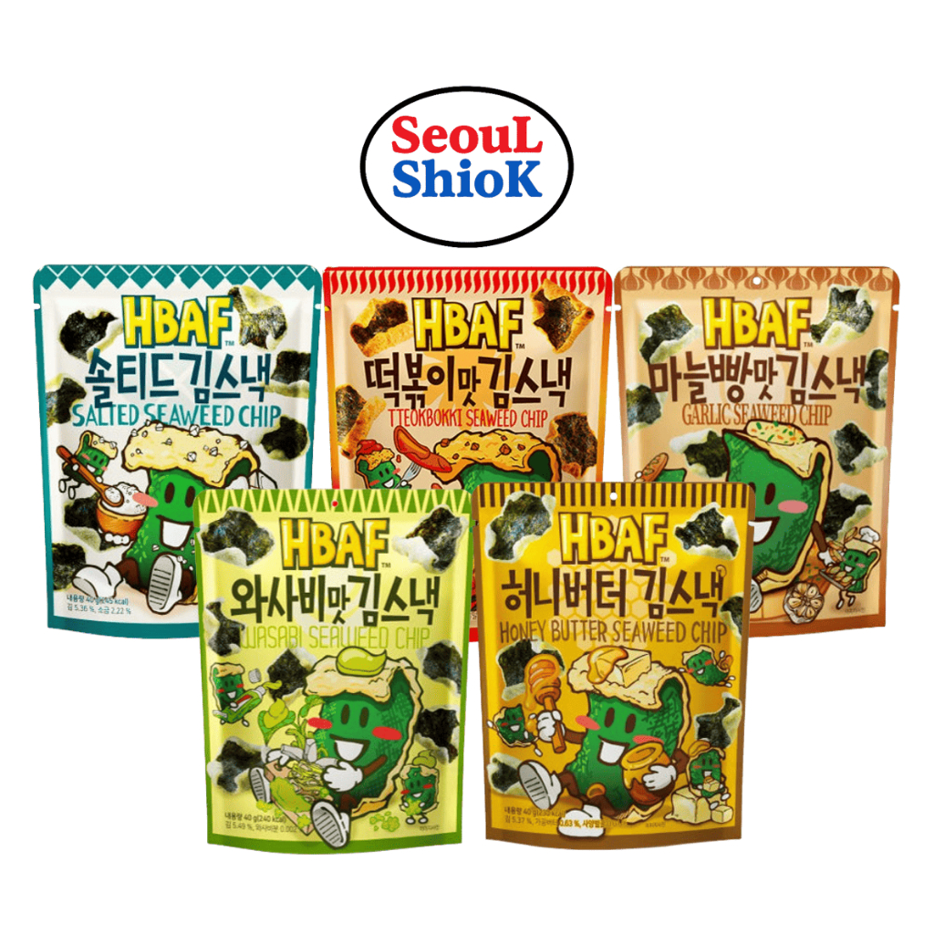 [จัดส่งฟรี] ชิปสาหร่าย HBAF ทุกรสชาติ – 40g