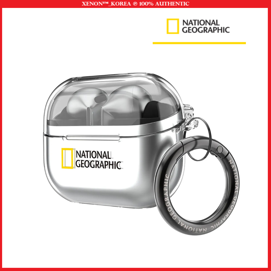 (National Geographic) Galaxy Buds 3, Buds 3 Pro Clear Case /AirPods 4, 3, Pro2– กันกระแทกและมีสไตล์